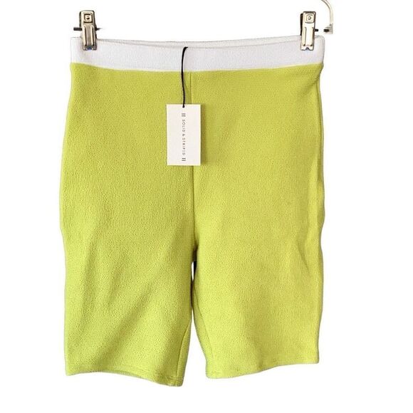 NWT Solid & Striped High Rise Biker Short Women’s Medium Ribbed - Picture 1 of 7